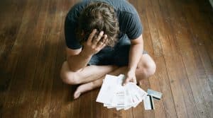 vecteezy headache and stress overwhelm man holding his head in pain